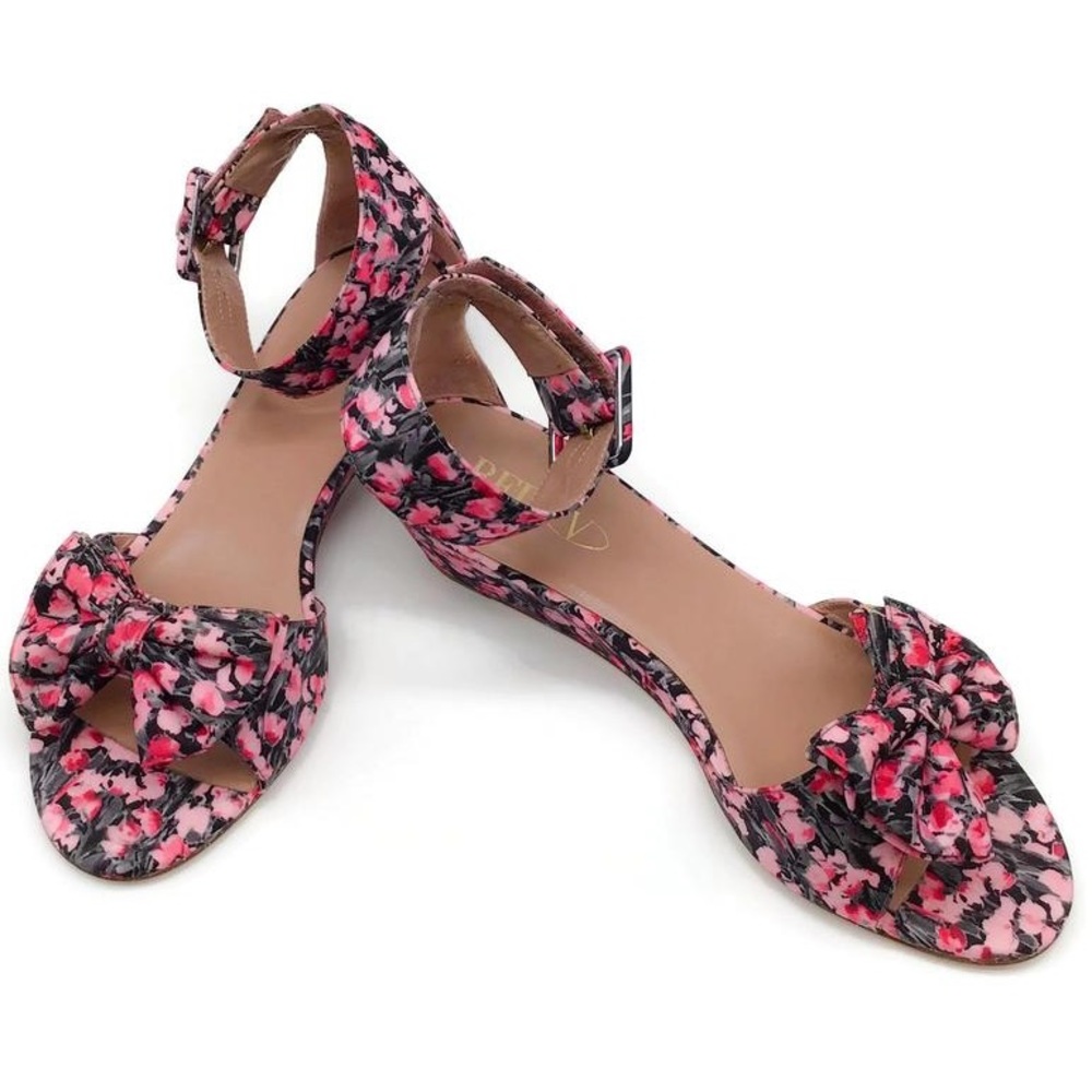 RED Valentino Wedge Floral Sandals